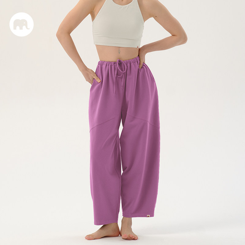omshan·抽绳宽松休闲萝卜裤 带口袋日常弹性舒适瑜伽长裤,运动/瑜伽/健身/球迷用品,瑜伽长裤,淘宝优惠券,粉丝福利购,淘宝优惠卷