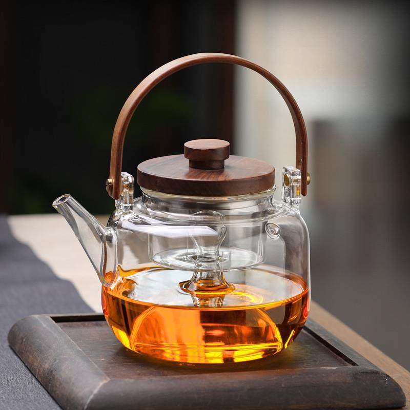 围炉煮茶玻璃煮茶壶煮茶器电陶炉烧水壶泡茶专用蒸茶壶耐高温加厚