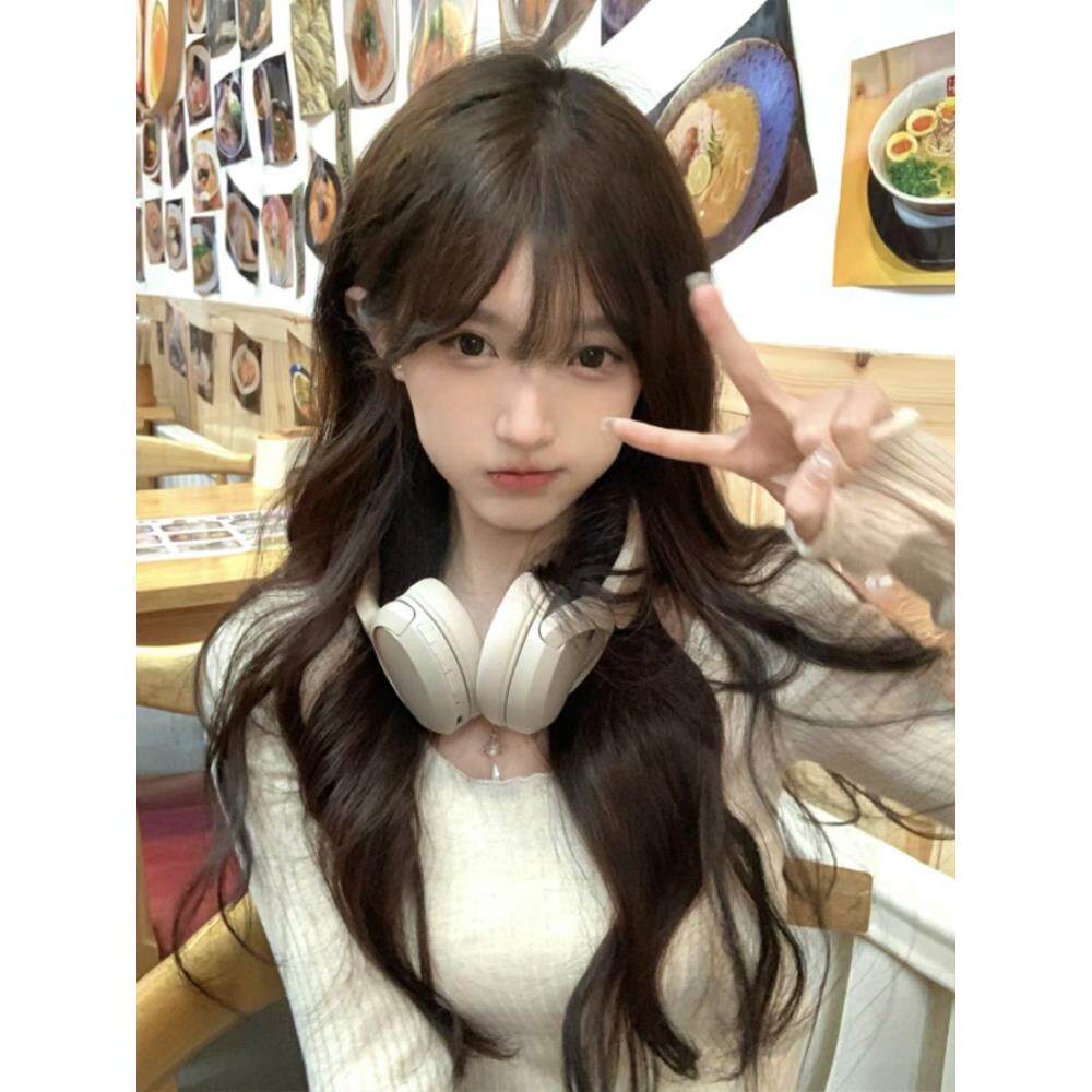 假发女长发长卷发彷真发全真人发微卷波浪全头套式自然整顶假发套