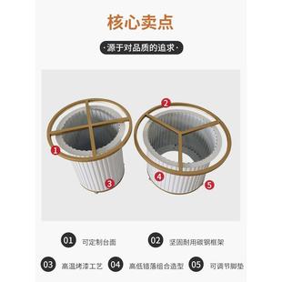定制圆形茶几客厅家用岩板大理石实木支架沙发边角轻奢简约桌子腿