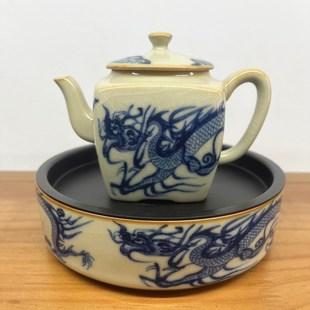 米黄汝窑西施茶壶茶杯功夫茶道B茶具单壶泡茶家用陶瓷泡茶器泡