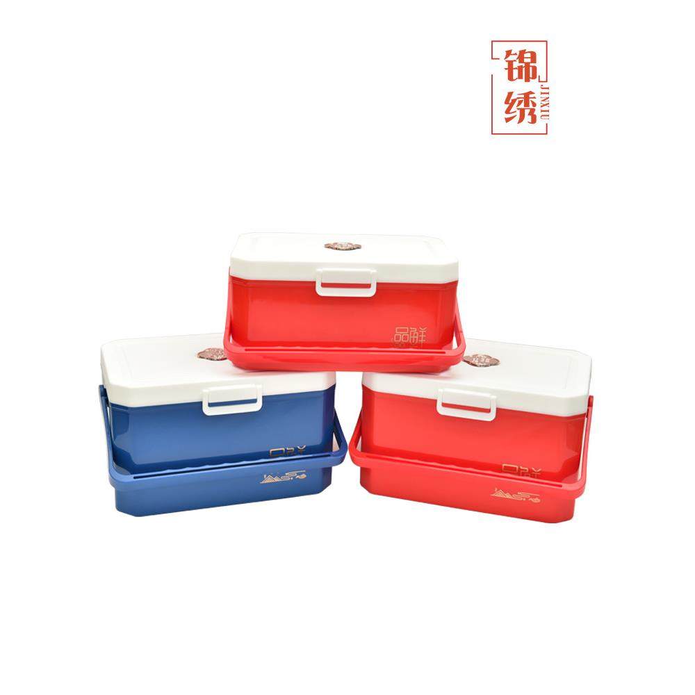 即食海参包装盒便携礼品盒海鲜大闸蟹燕窝佛跳墙冷藏箱红色空盒