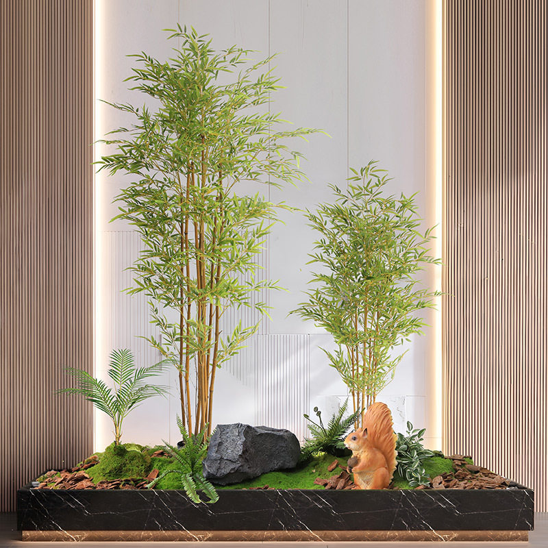 仿真竹子室内隔断绿植造景盆栽