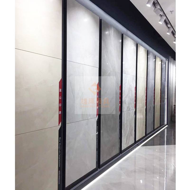 展柜瓷砖展示架锁墙立式上样大板展具可调节收边木地板 展架