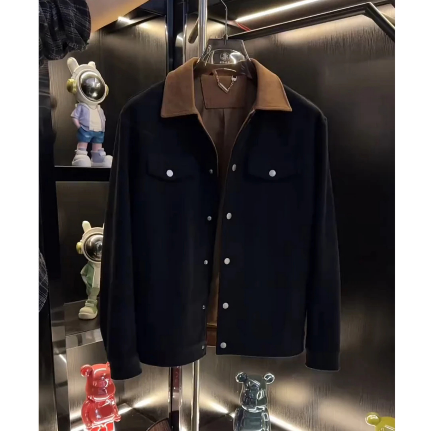 加贝洋春季新款翻领撞色时髦减龄商务休闲风洋气百搭男款夹克外套