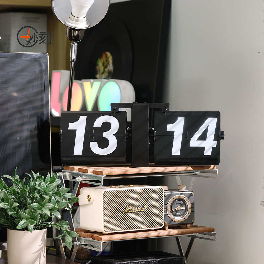 厂家直销 创意礼品大号座钟单挂 复古机械自动翻页钟DIY翻页,家居饰品,座钟,淘宝优惠券,粉丝福利购,淘宝优惠卷