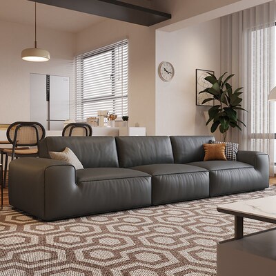 CBD2023新款大黑牛意式真皮沙发头层牛皮组合客厅直排现代简约佛