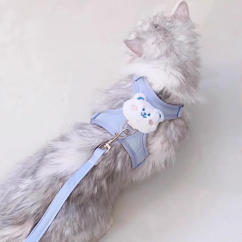 猫咪牵引绳可爱柔软背心式可调节