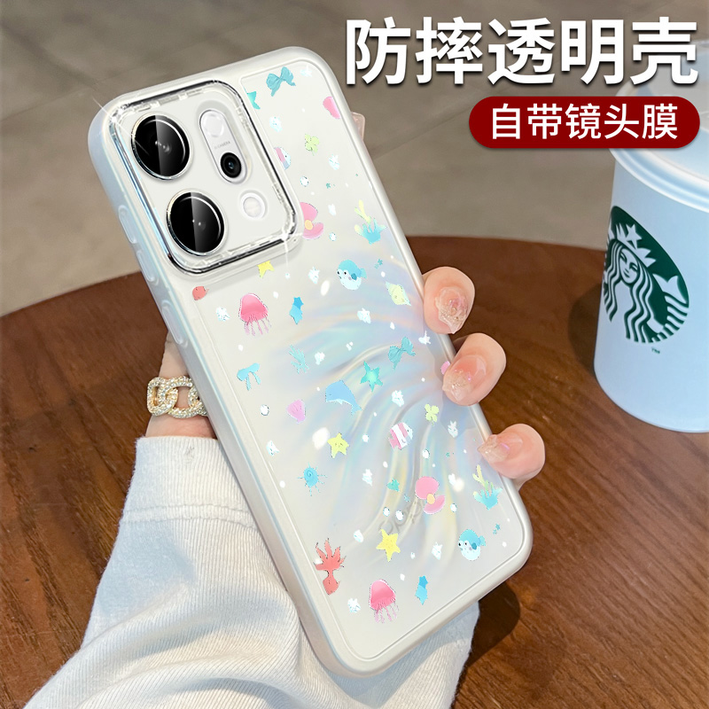 新品opporeno14手机壳新款oppo透明软壳reno14pro自带镜头膜保护套全包防摔高级感硅胶opreno超薄女款超好看