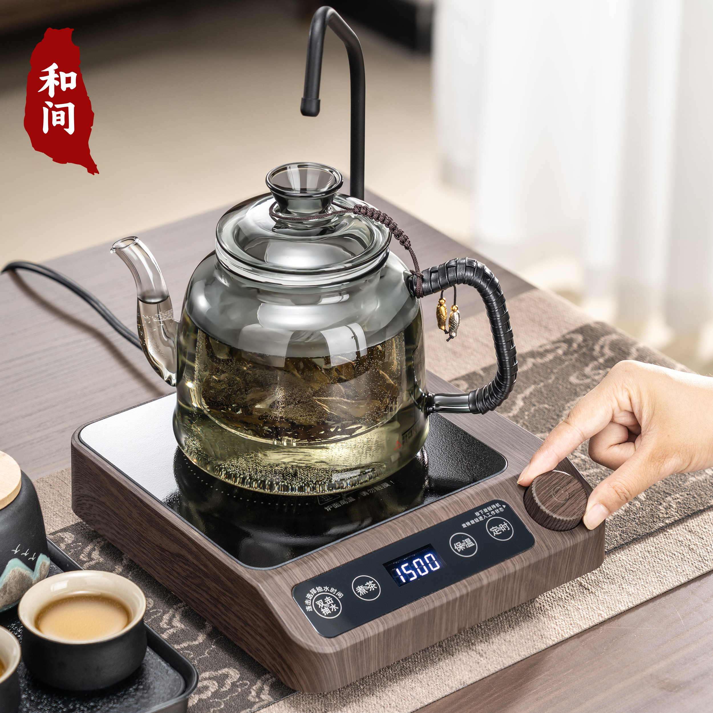 玻璃煮茶壶茶水分离泡茶壶带记忆可调水量自动上水电陶炉茶壶套装