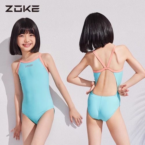 ZOKE女孩专业训练竞速泳衣