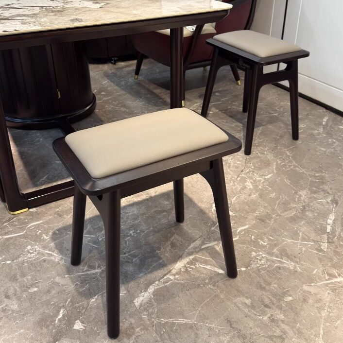 现代简约实木茶台凳中式家用茶桌矮凳门口换鞋凳卧室梳妆凳子