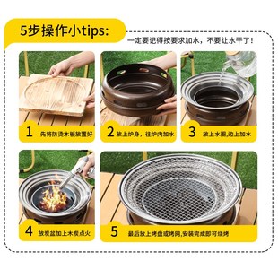 围炉煮茶烤奶室内家用无烟取暖炉冬天户外烧烤架炭火炉全套烤肉炉