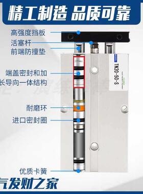 双轴双气缸TD2A/TN3/*10X20/25/30/40/50/60/7080/RKV100/杆125/2