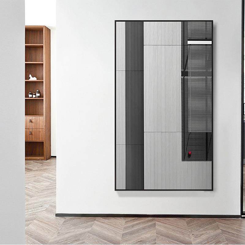 现代IXB黑白灰系个色性风格线条挂画极简业工风幅大尺寸玄关装大