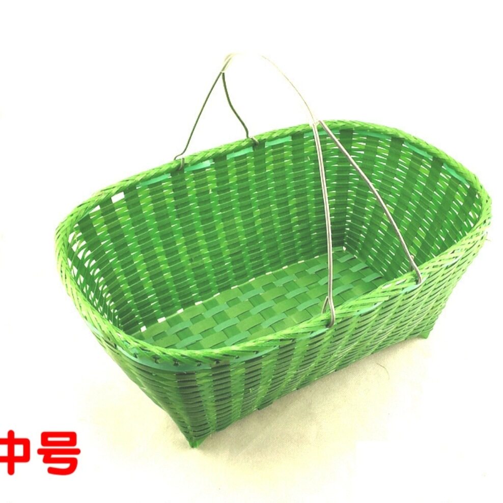 大号塑料编织购物篮耐用