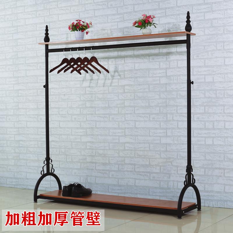 式古服装店列展复示架落地架陈挂UZF衣架男女童装伸缩欧升降单杠