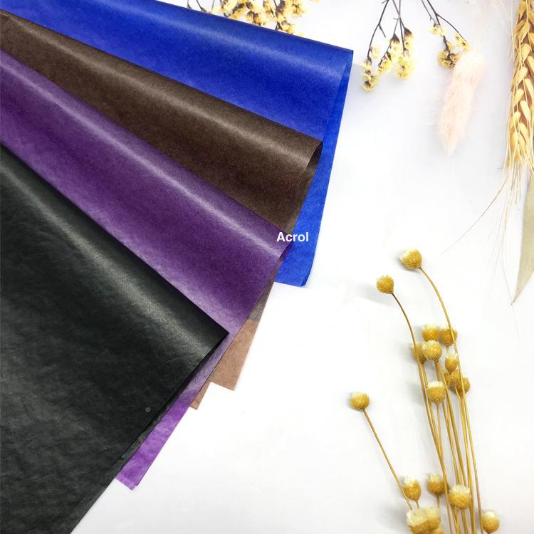 彩24克色半透明包装纸油蜡纸蜡纸彩色7光50*100SDS0MM现货