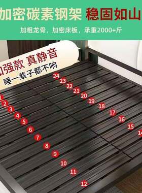 加固米简FRH床现代简约1铁架双铁床经济型米单人床床铁艺加厚易人