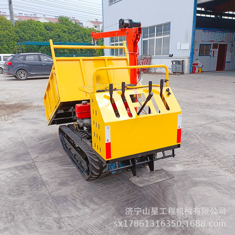 田间育苗手扶履带车1吨农用爬山虎自卸车山地丘岭果园运输自卸车