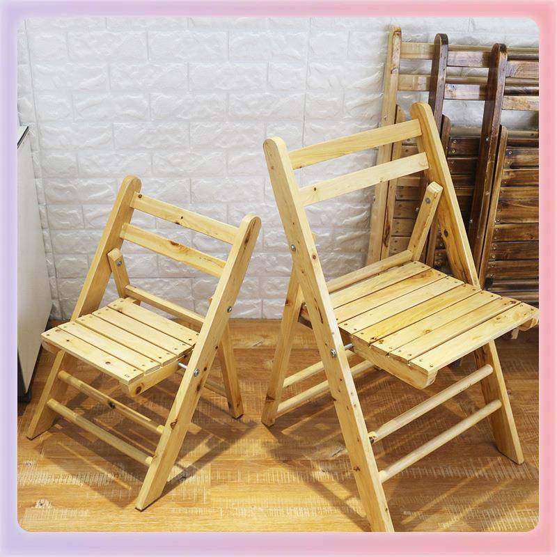 便质XJX携椅全实可折叠椅子户外家用柏木餐木烧烤椅凳木子原木靠