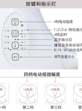 智婴儿椅宝宝摇篮哄42495睡摇摇床安抚摇椅能哄娃摇摇摇床