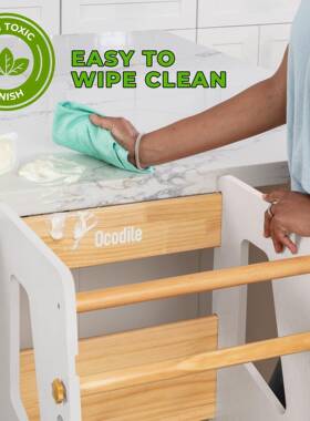 童洗漱台凳宝儿宝洗手台阶凳垫踩脚凳带扶手侧翻YOR蒙氏学习塔防