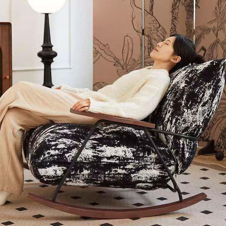 美式复古摇椅椅子可躺PDD64257懒人沙发客用厅休闲阳台家椅古复休