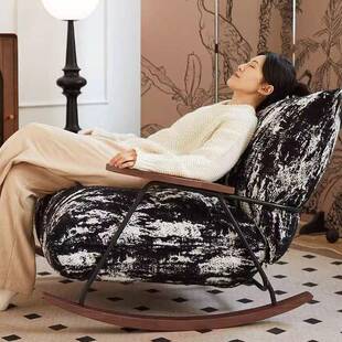 美式复古摇椅椅子可躺PDD64257懒人沙发客用厅休闲阳台家椅古复休