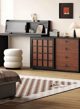 法式复古风梳物妆台斗柜一现代约小户型卧体室可81871伸缩简储化