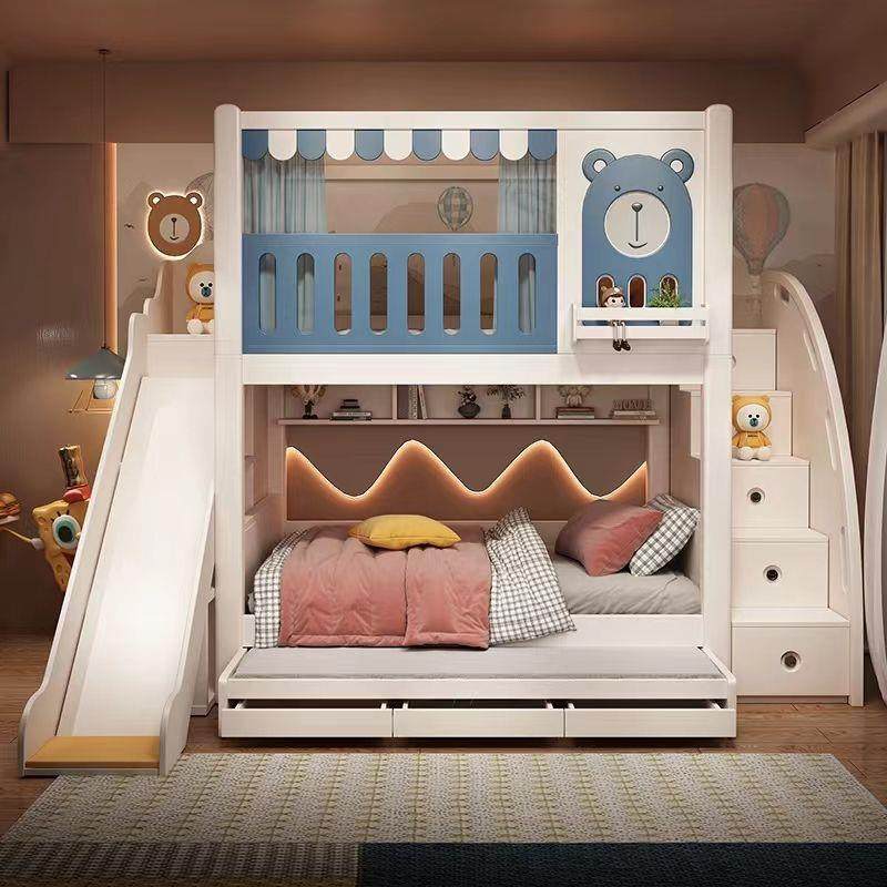 儿下公无品牌/童上床铺双床女孩男孩主床城堡树屋高低子母床姐弟