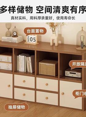 实一柜木书柜体靠墙置物沙发边柜客厅隔边断收纳多层储物柜Exc8aW