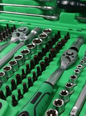 新组款双色21套6件套机修套工具ABZ72齿汽车维工修具套装五金筒扳