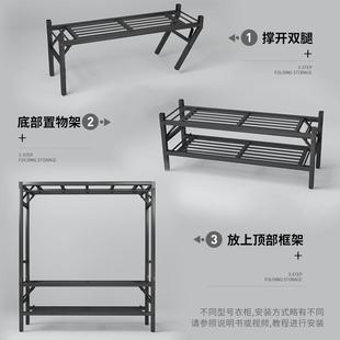 8衣柜家用卧室出租房用折叠衣K柜加粗布全钢架BRE衣简易橱衣柜结