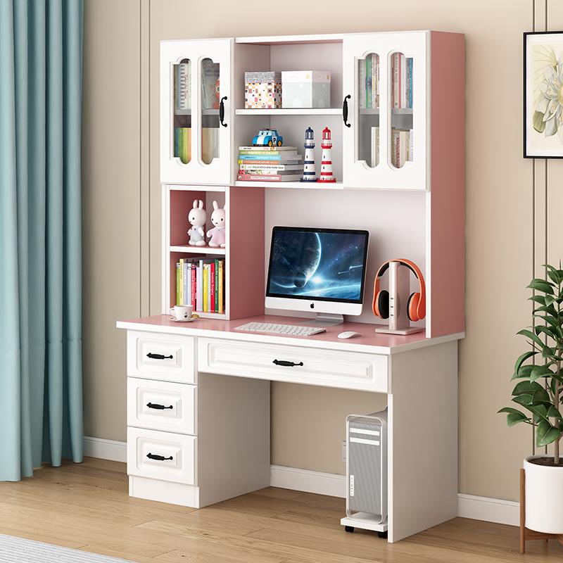 一实卧木书桌儿体书架学习桌童学生家用室台式办公电脑桌简易WIZ