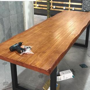 实木会无品牌 议桌简现代办公桌lot洽谈工桌作台原f木大板桌长条