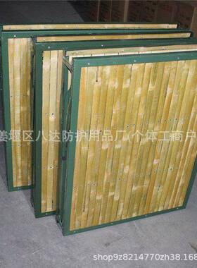 民政救竹双板折叠床单层铁架床185*70*3灾5c76053m野营露营人竹条