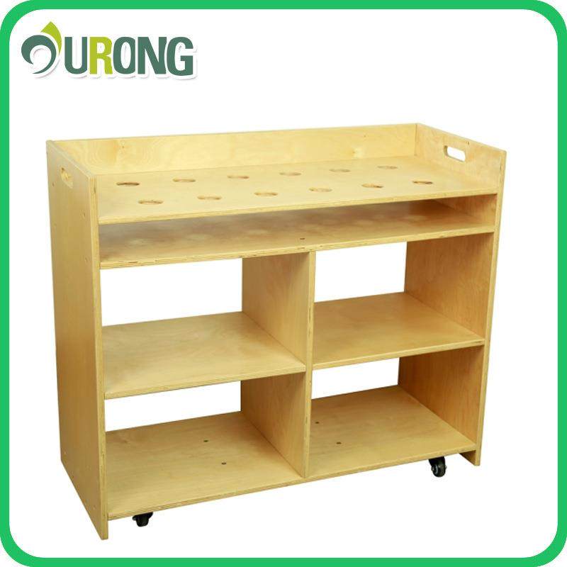 儿GBM收童纳柜子学生实木柜/幼园儿储物柜/角落/学生书架带轮子可