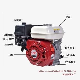 机光抹机汽油机动力混凝土磨机发动机机光头YMA170汽油抹光机配件