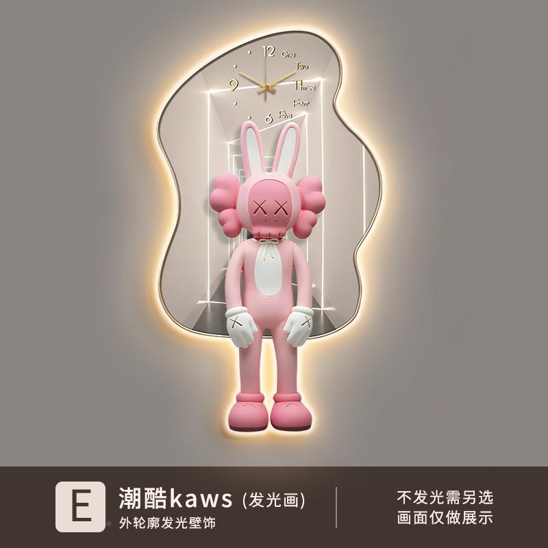 现灯代轻奢l80086655ed氛围精雕画入关走廊户带灯装饰画卡通玄儿
