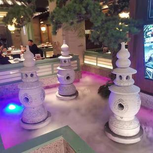 石雕西湖石灯仿古园林塑三潭映月灯做旧BNK石天坛庭院青石雕灯摆