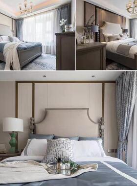 式轻.奢布床艺乡村复古实木大床现代简约灰色YYQ双人婚床18美米