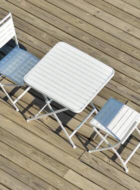 2500现代简约别户外折叠桌商用外摆塑木外桌椅庭墅院休闲折叠桌户