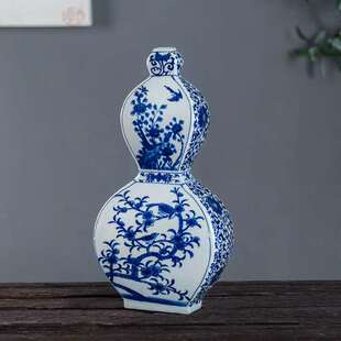 陶瓷器青花仿古花摆件客厅博古架酒柜家居复古装 新古典中式 饰品