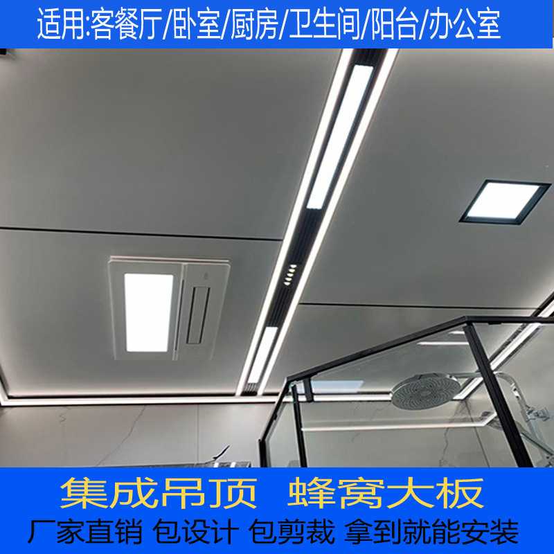 蜂窝铝板大板集成吊顶厨房卫生间阳台客厅天花板材料可安装包设计