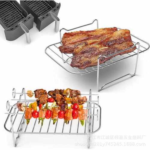 Air Fryer304空气炸锅配件适配ninjaAF400AF500空气炸锅长方型架