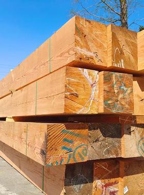 户外防腐木枕木垫木建筑木方木梁实吊车支腿铁路工地桥梁矿用设备