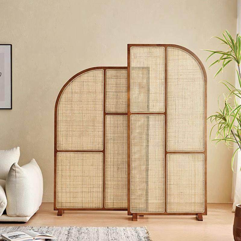 新中式实木中世纪藤条屏风小客厅隔断门入口玄关活动卧室座椅屏风,住宅家具,座屏,淘宝优惠券,粉丝福利购,淘宝优惠卷