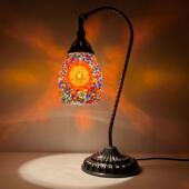 新款 土耳其纯手工马赛克欧式 复古浪漫卧室书房波西米亚玻璃台灯