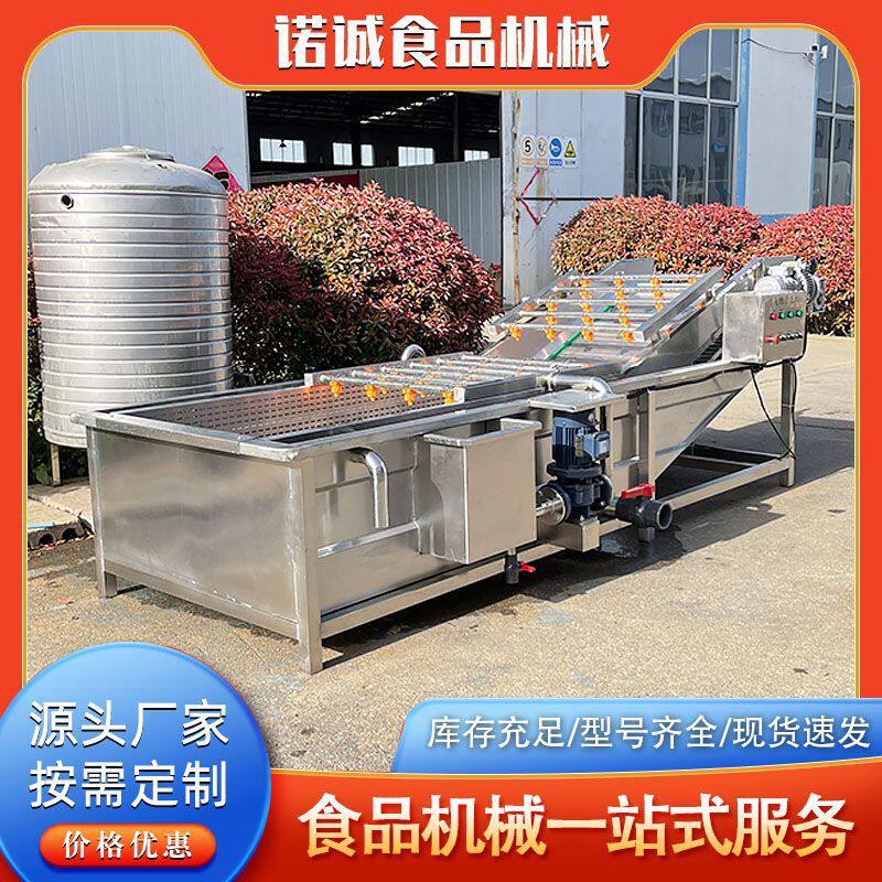 不锈钢蔬菜清洗机果蔬气泡洗菜机鲜肉清洗机中药材清洗风干流水线
